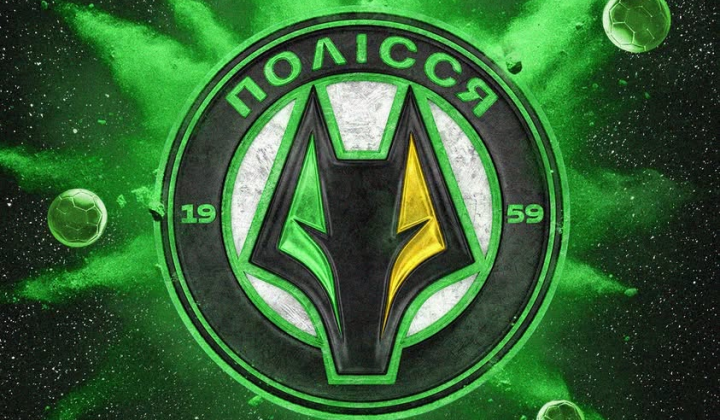 Логотип ФК Полесье на фоне 65