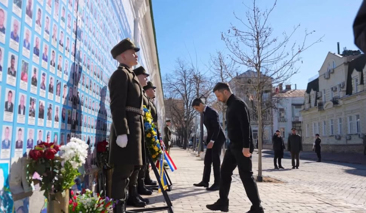 Ukrainian President and Dutch Prime Minister honored fallen defenders at the Memorial Wall