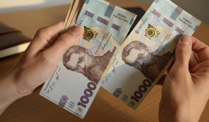 Объявление о выплате 6500 гривен
