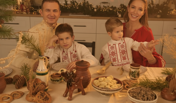 Юрий и Екатерина на Святвечер