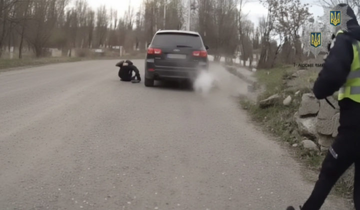 Перегони Mitsubishi з поліцією в Києві