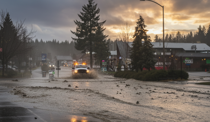 Downpours in California, San Bernardino County