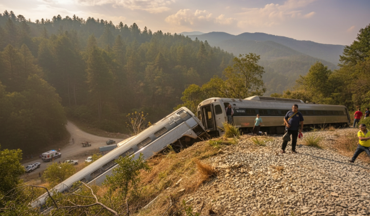 Train accident in Mexico