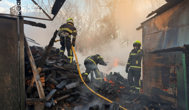 Пожар на усадьбе в Киеве