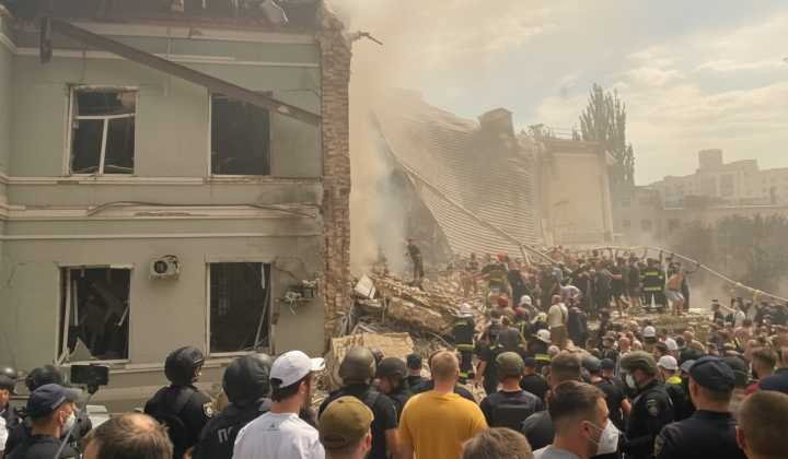 Пошкоджені будівлі Києва