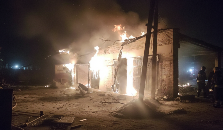Атака беспилотников на больницу