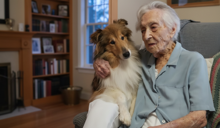 117-летняя женщина на фоне природы