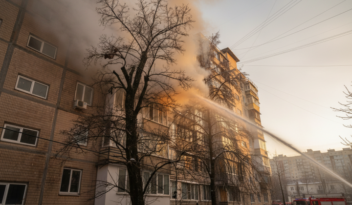 Пожежа у багатоповерхівці Києва