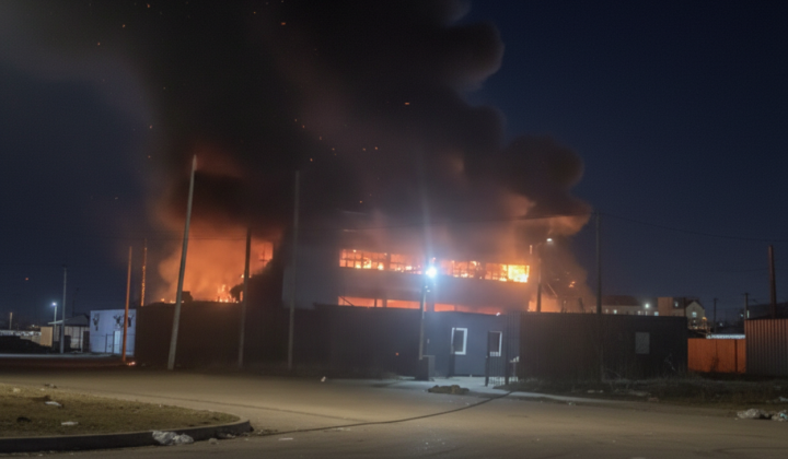 Пожежа на заводі дронів