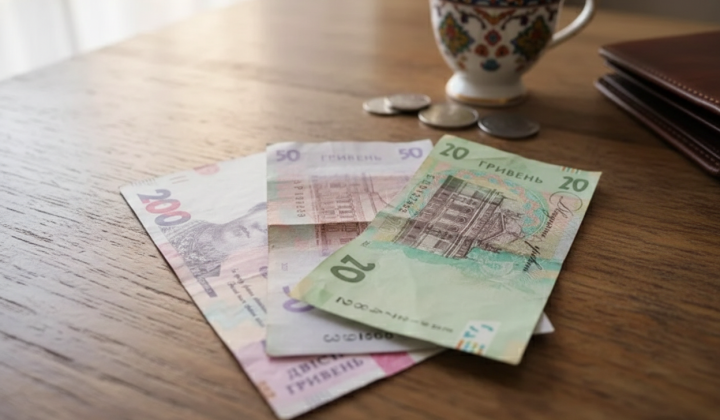 Цифровий калькулятор з символами гривні