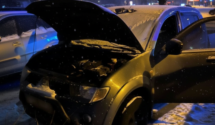 Car on fire: sabotage in Kyiv
