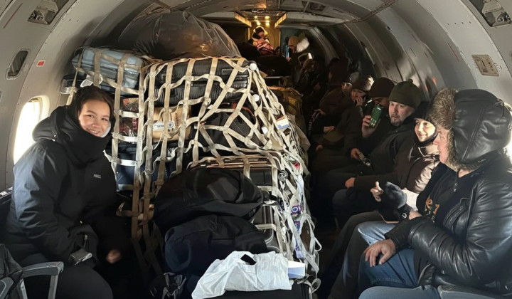 Passengers transferred to cargo plane