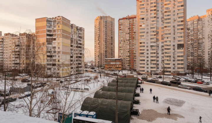 TEC-6 building in minus 14° weather