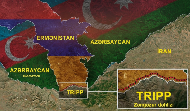 Map of the Caucasus region with US and Armenia logos
