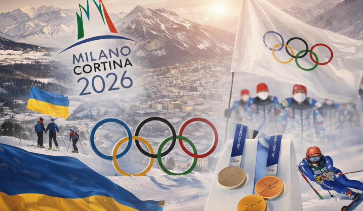 UN logo against Olympic rings