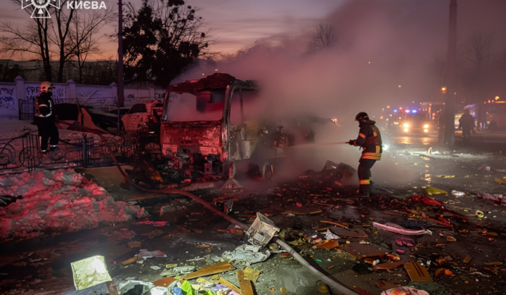 Russian night attack on Kiev