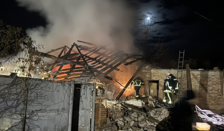 Russian drone destroyed a house in Bohodukhiv