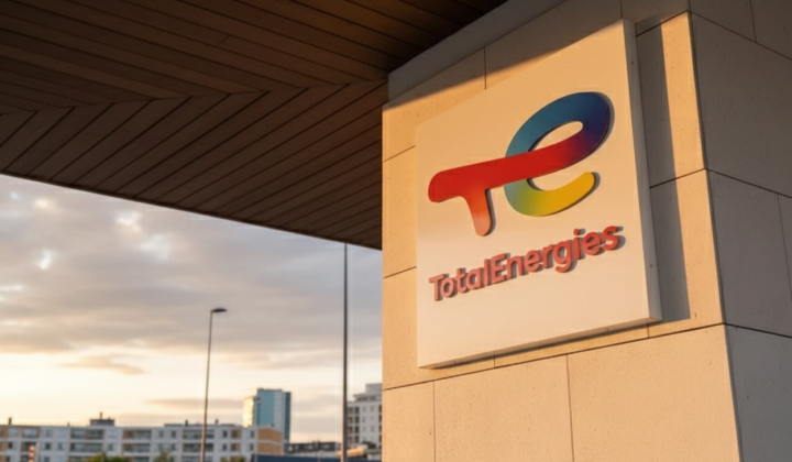 Логотип TotalEnergies та Лукойл на фоні