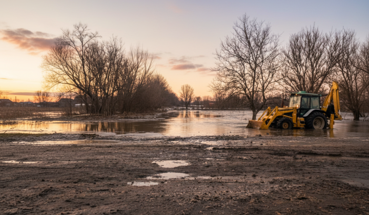 Flooded animal shelter in Ukraine