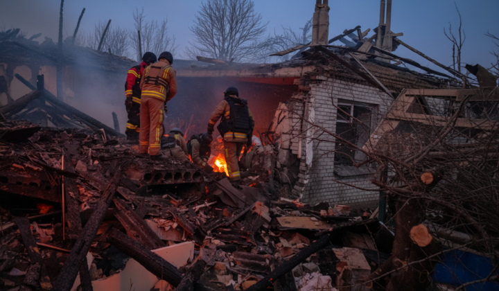 Разрушенные дома в Украине