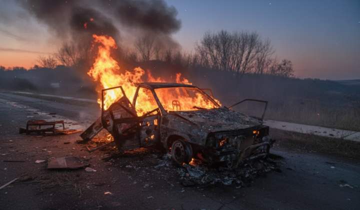 Зображення атаки дрона на ТЕС у Миколаївці