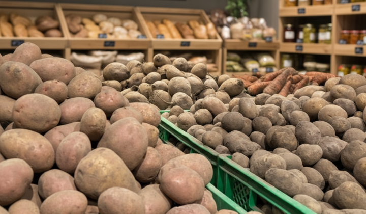 Potatoes at market