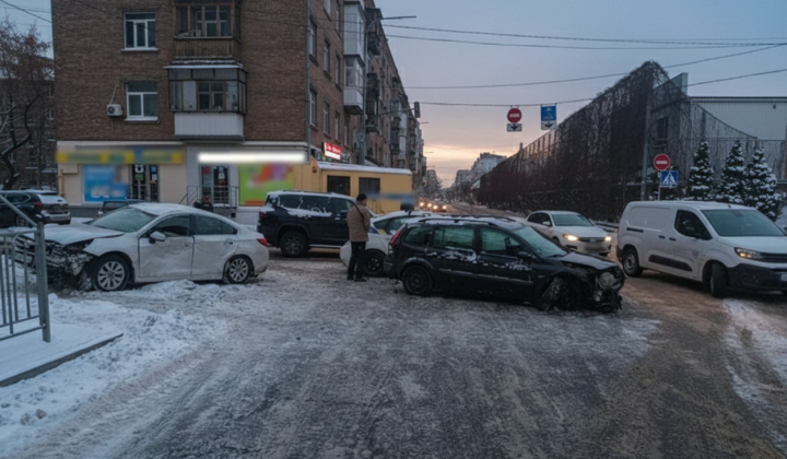 Accident on Podil: traffic jam on the bridge