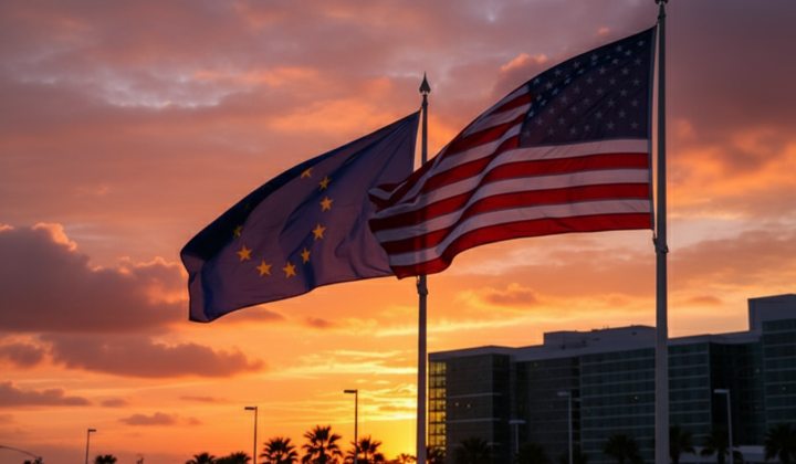 Alternative text for the image: EU reaction to Trump's illegal tariff