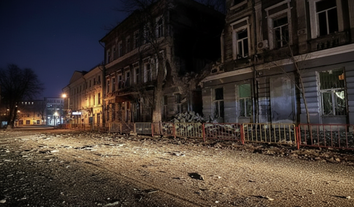 Зруйновані будівлі після атаки дронів в Одесі