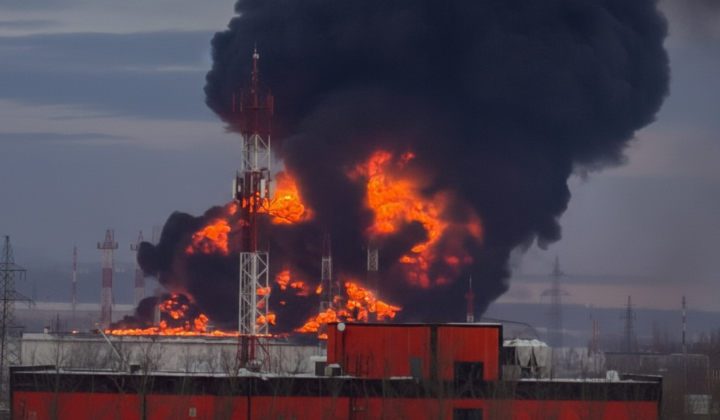 Fire at oil station in Tatarstan