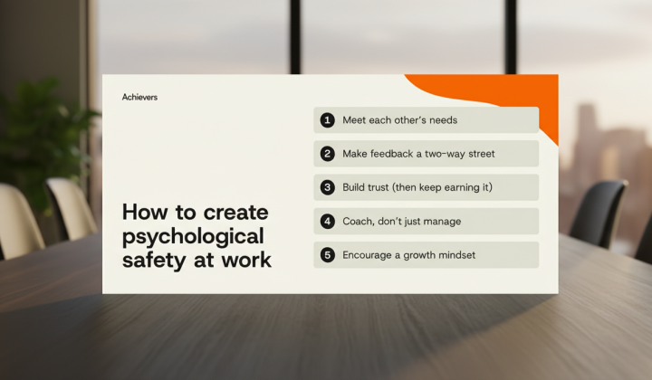 Psychological safety at work