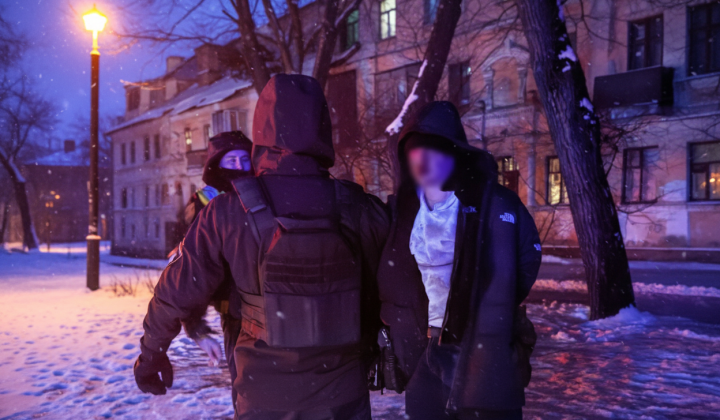Arrest of a drunk man in Kyiv