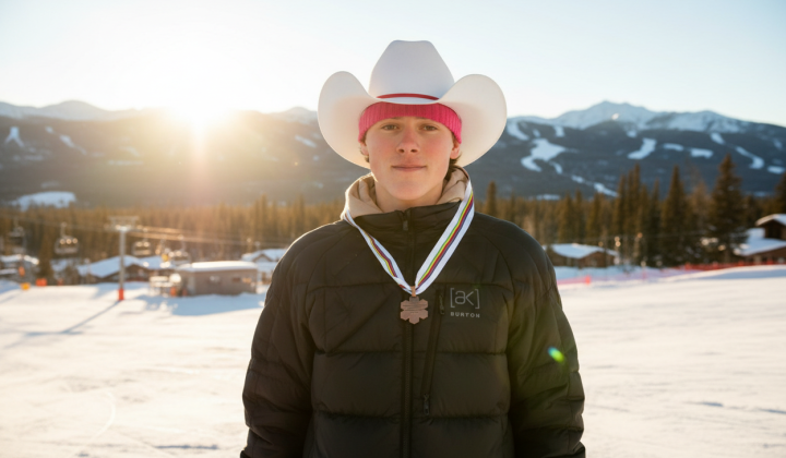 Snowboarder Luchkin with bronze medal