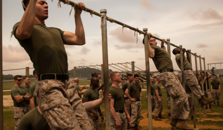 US Marine Corps soldiers in uniform
