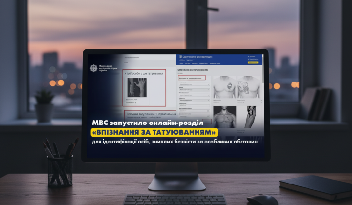 Online section 'Recognition by tattoo' of MIA