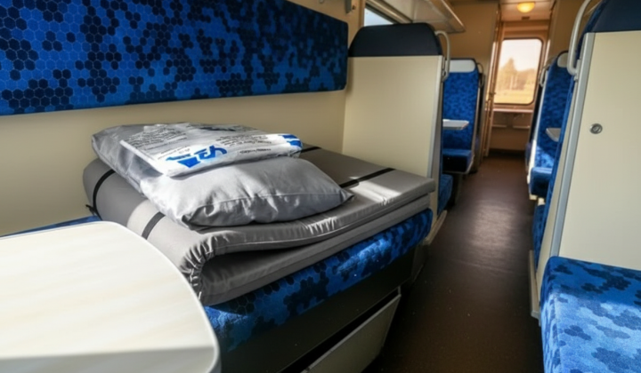 Bedding in the train - 95 hryvnias