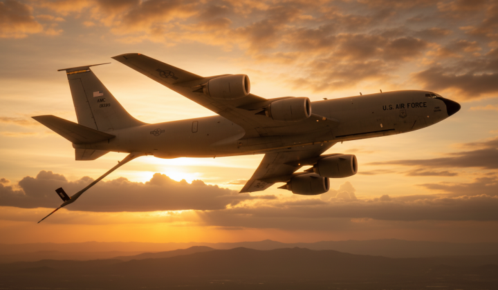 American KC-135 refueling aircraft during crash