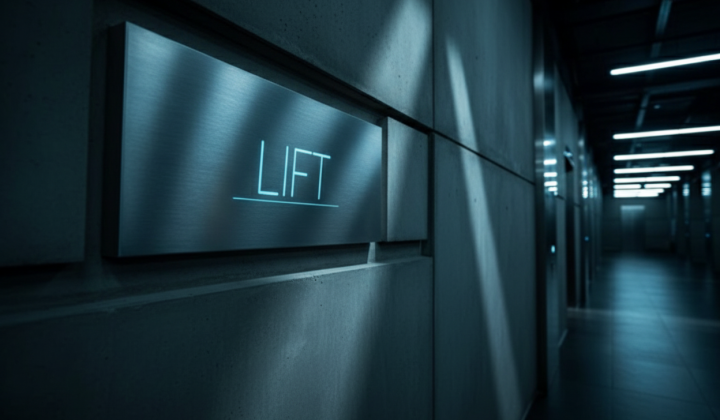 Evening view of karaoke club Lift in Kyiv