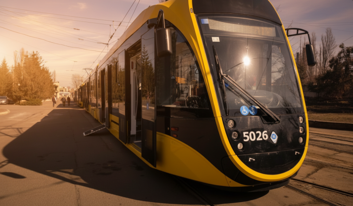 New low-floor trams in Kyiv