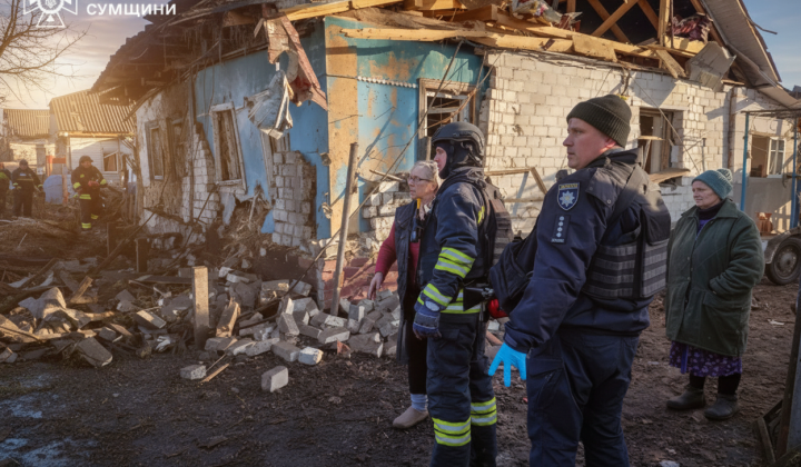 Impact of Russian shelling in Kharkiv region