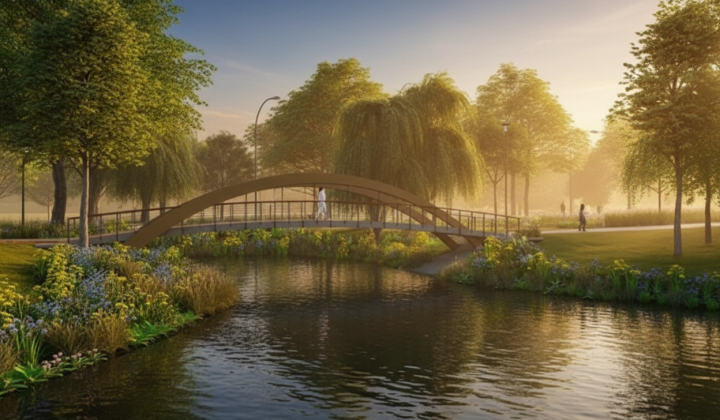 Model of King Mindaugas Bridge in Kyiv