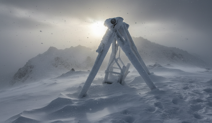 Snow and -8°C on Pip Ivan