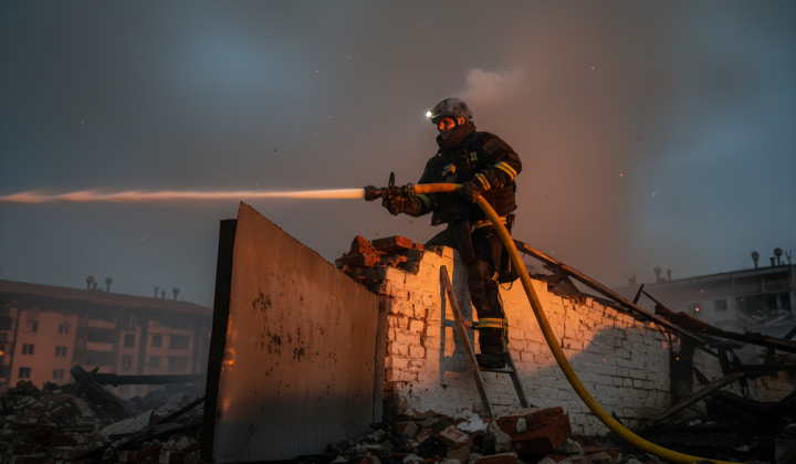 Russian drones set fire to medical facility in Kharkiv region