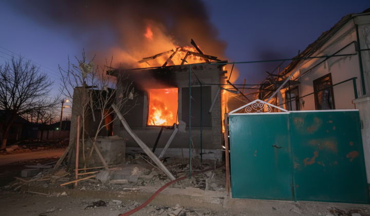 Destruction and injuries from drone attacks