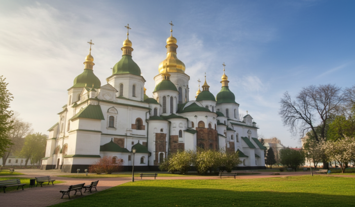 Metropolitan Epiphanius conducts service at St. Sophia's Cathedral