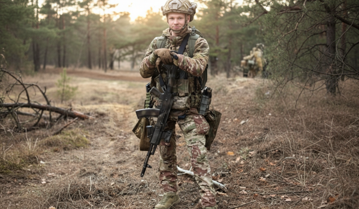 Soldiers at the front of the Ukrainian army
