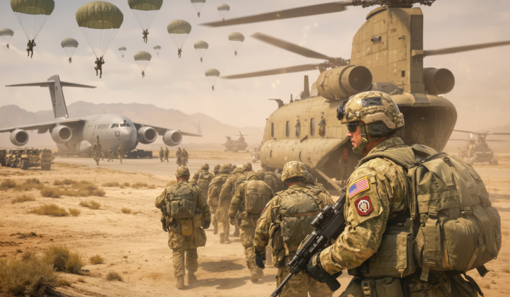 Paratroopers on their way to the Middle East