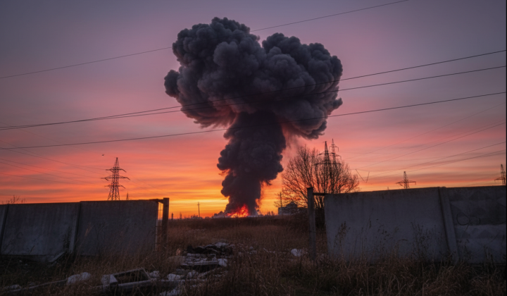 Powerful explosion at petrochemical plant