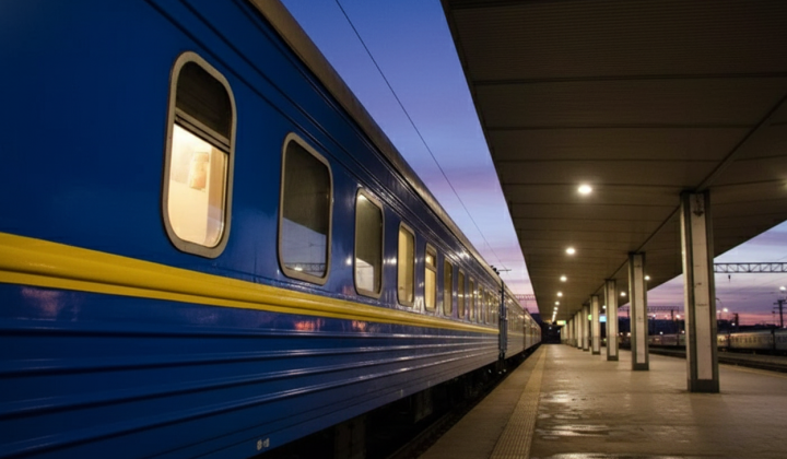 Train Kharkiv-Lviv in Lviv after accident