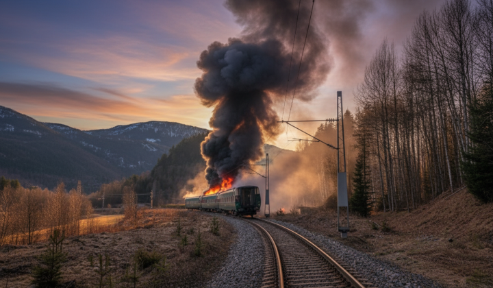 Fire on train Bergen-Oslo: evacuation of passengers